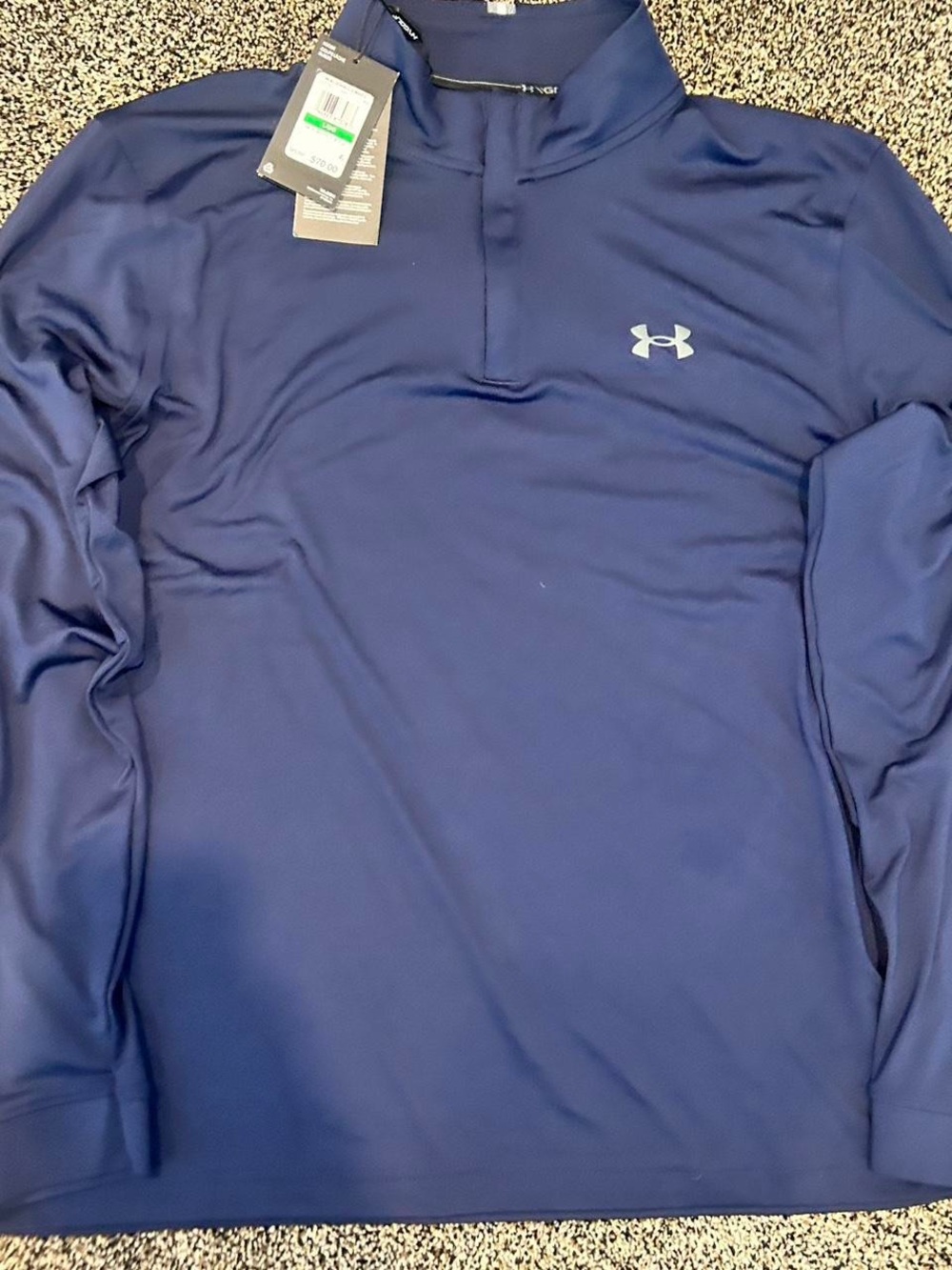 Under Armour Men’s Navy Quarter-Zip Performance Shirt - Golf (L)